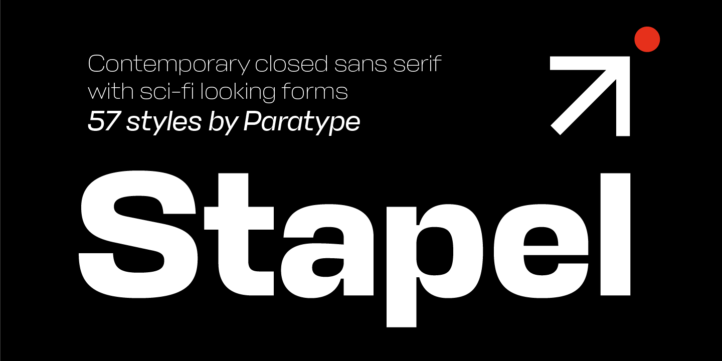 Schriftart Stapel